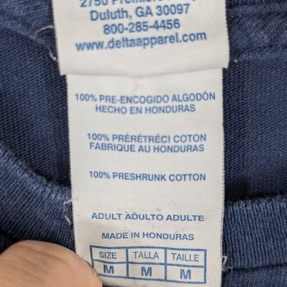 San Francisco California Navy T-Shirt Men’s Medium Delta Pro Weight USA Flag Tee - Picture 3 of 5